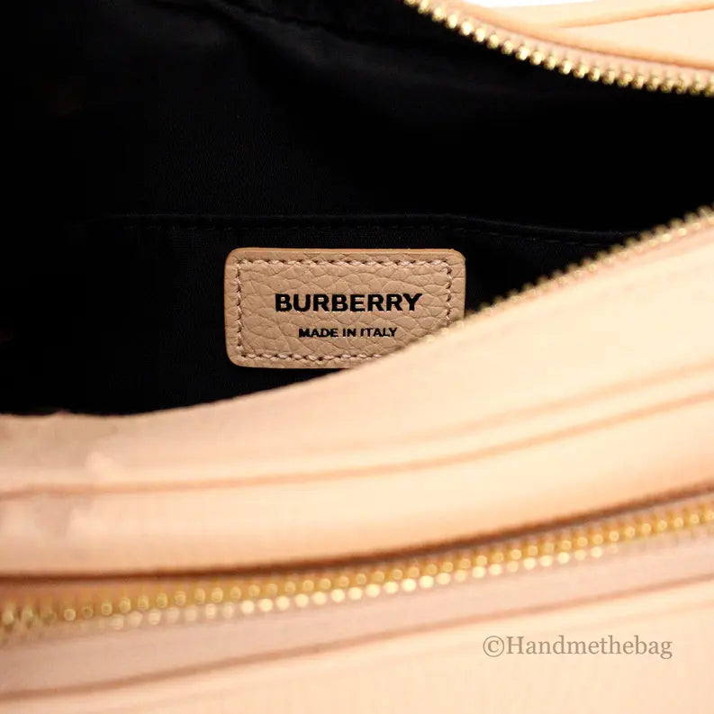 Burberry Small Peach Pink Leather Camera Crossbody Bag JV Deals