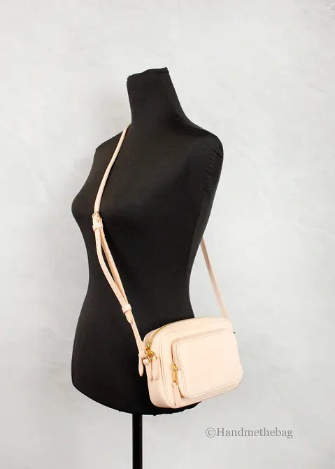 Burberry Small Peach Pink Leather Camera Crossbody Bag JV Deals