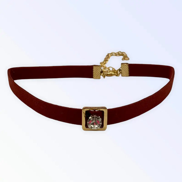 Burgundy Buckle Necklace Bark Fifth Avenue