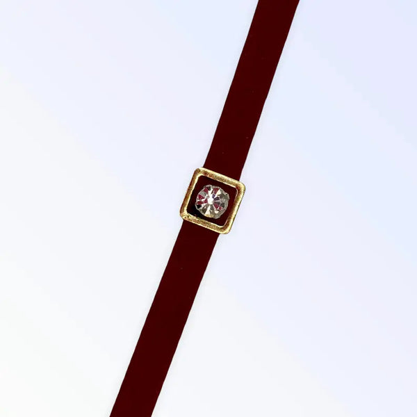 Burgundy Buckle Necklace Bark Fifth Avenue