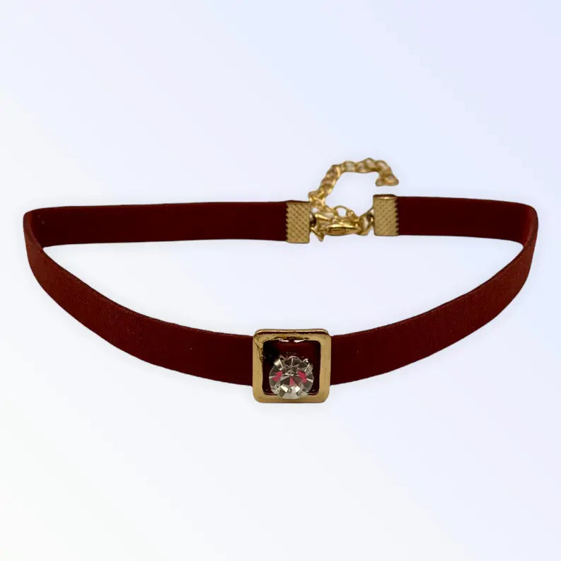 Burgundy Buckle Necklace Bark Fifth Avenue