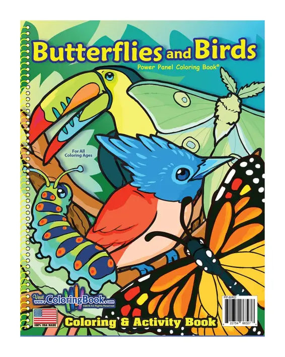 Butterflies and Birds Coloring Book Really Big Coloring Books