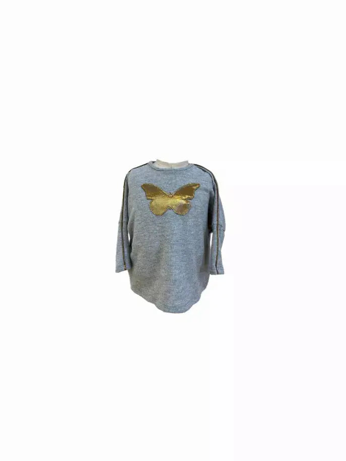 Butterfly Top with Patch and Gold Piping Little Mass