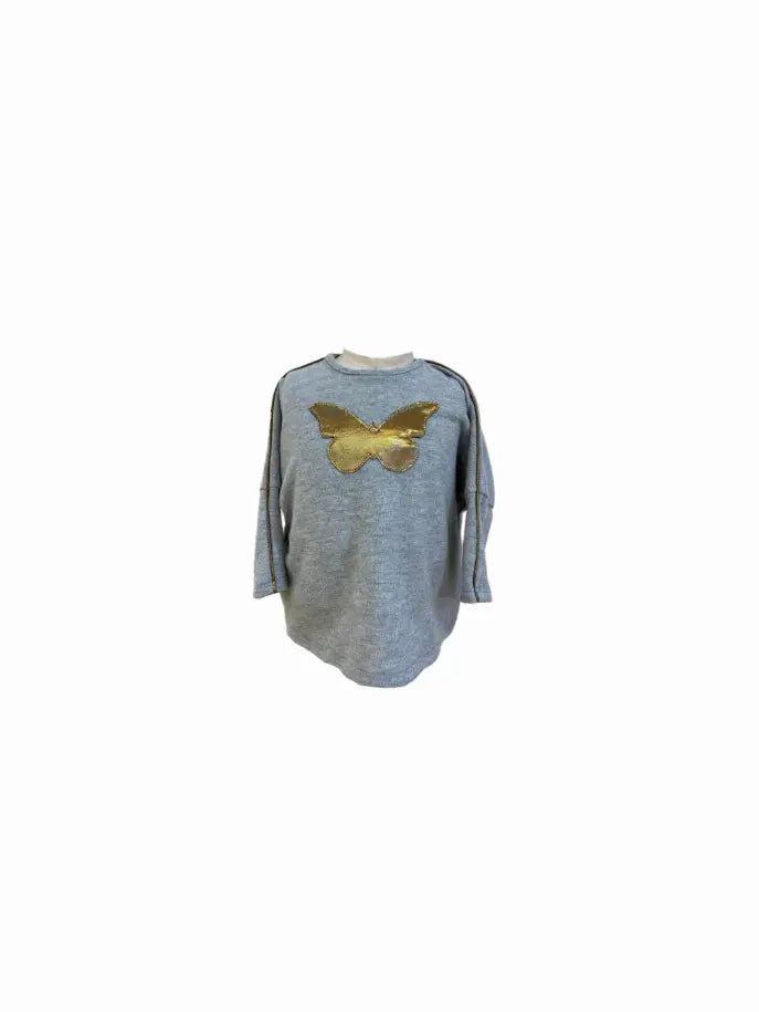 Butterfly Top with Patch and Gold Piping Little Mass