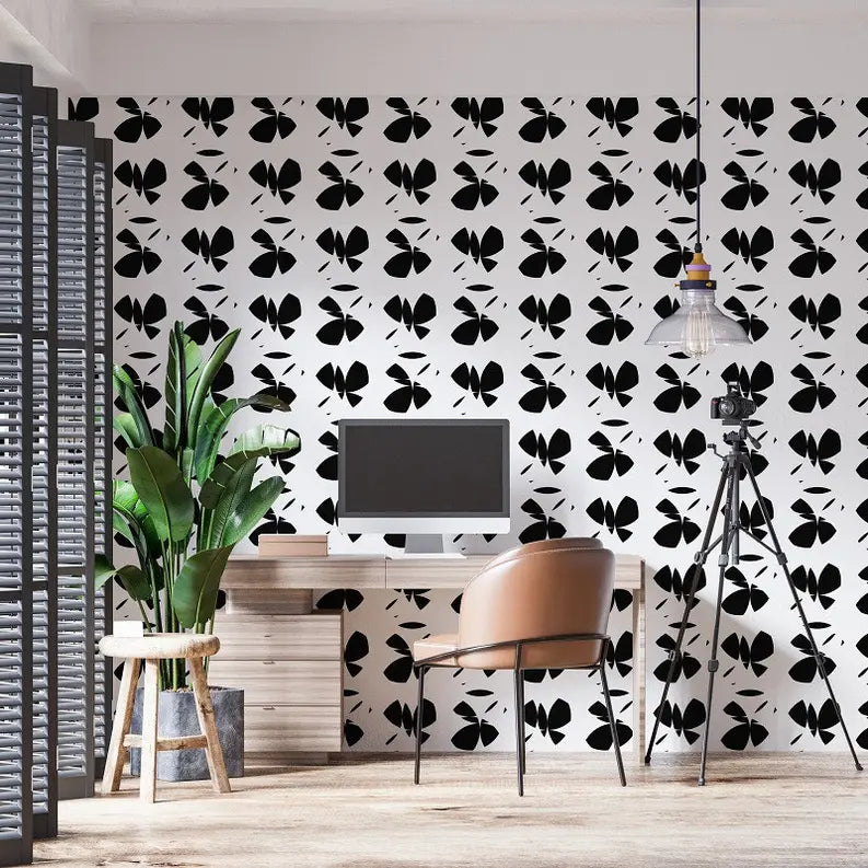 Butterfly ' Farmhouse Floral Peel & Stick Wallpaper SBC-LTD