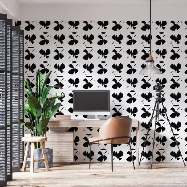 Butterfly ' Farmhouse Floral Peel & Stick Wallpaper SBC-LTD
