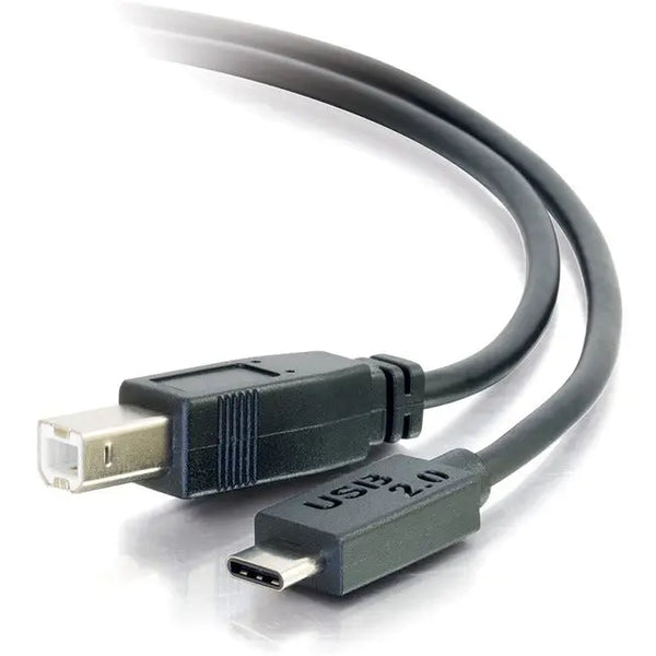 C2G 12ft USB 2.0 USB Type C to USB B Cable M/M - USB C Cable Black C2G