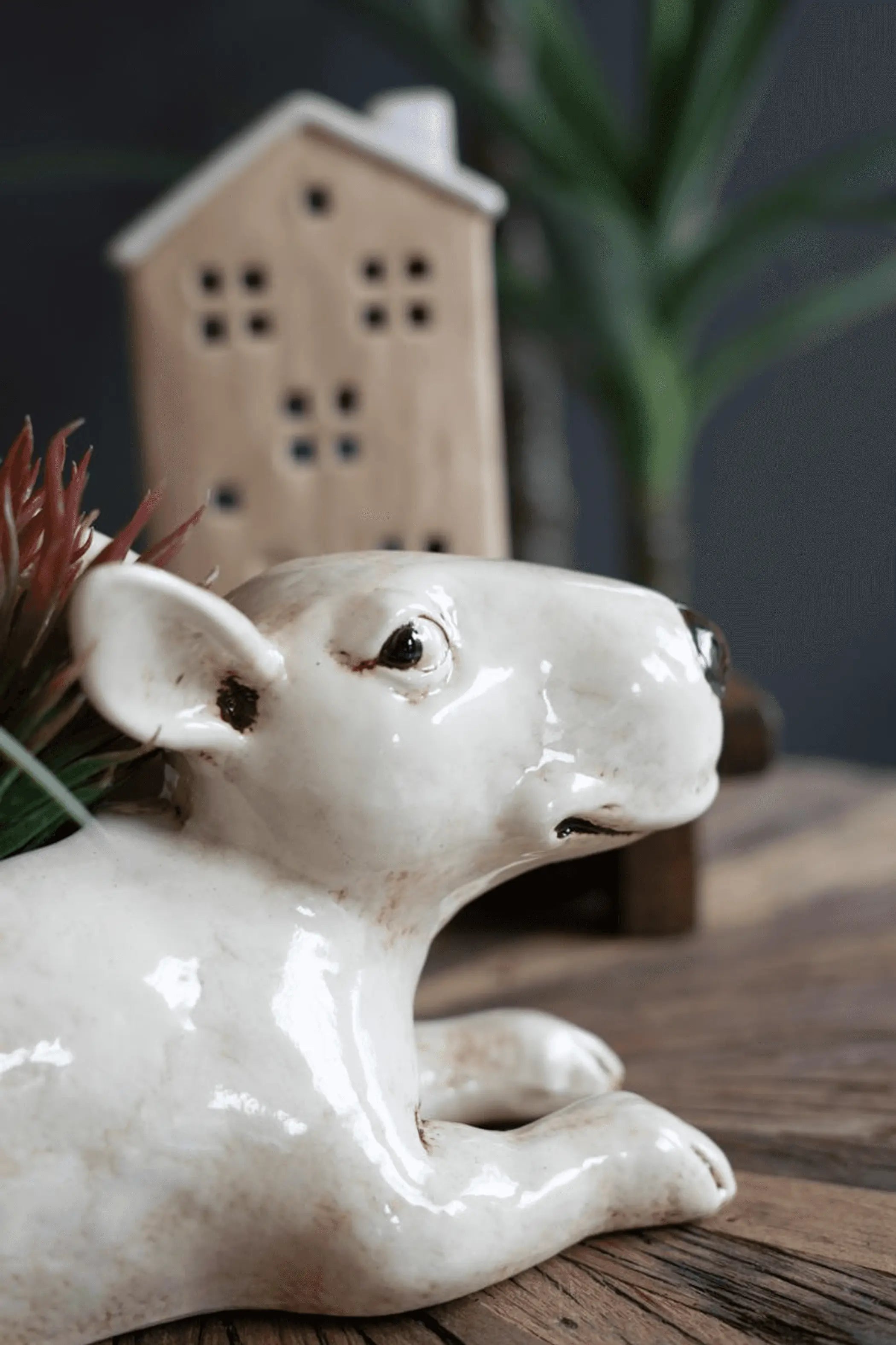 CERAMIC BULL TERRIER PLANTER Kalalou