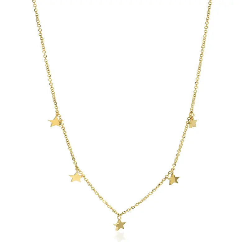 CHLOE DAINTY GOLD STAR CHAIN NECKLACE Mai Desiree