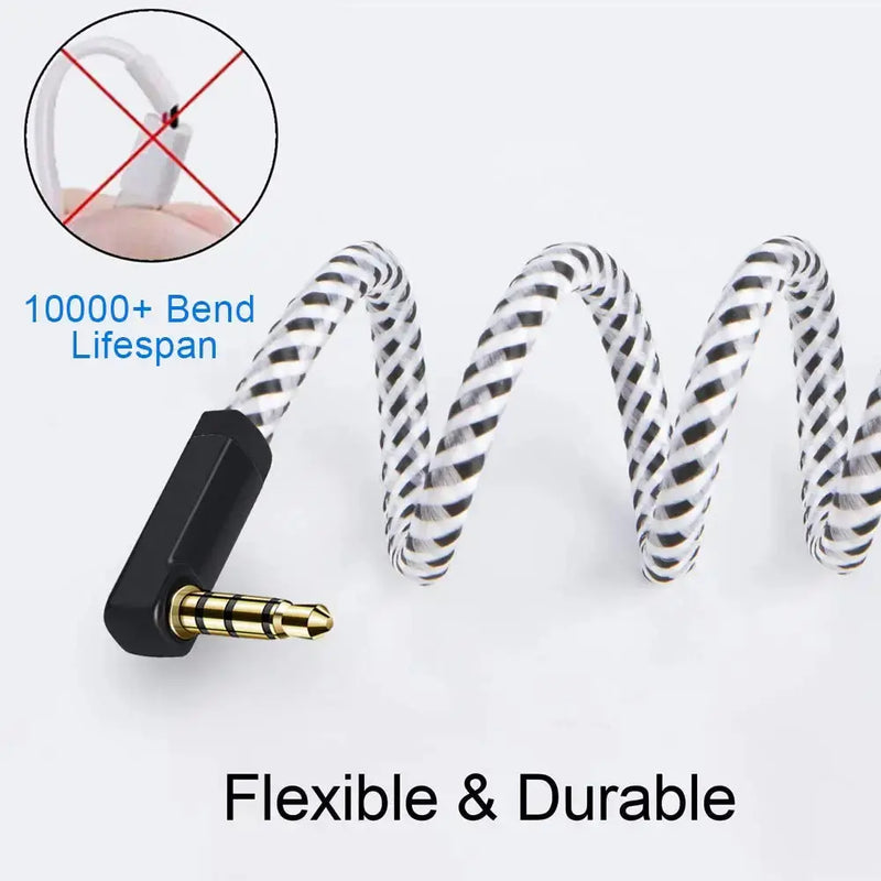 CableCreation Headphone Extension Cable, 90 Degree TRRS 3.5mm Male to Female Audio Extension Cable 4-Conductors Microphone GreatEagleInc