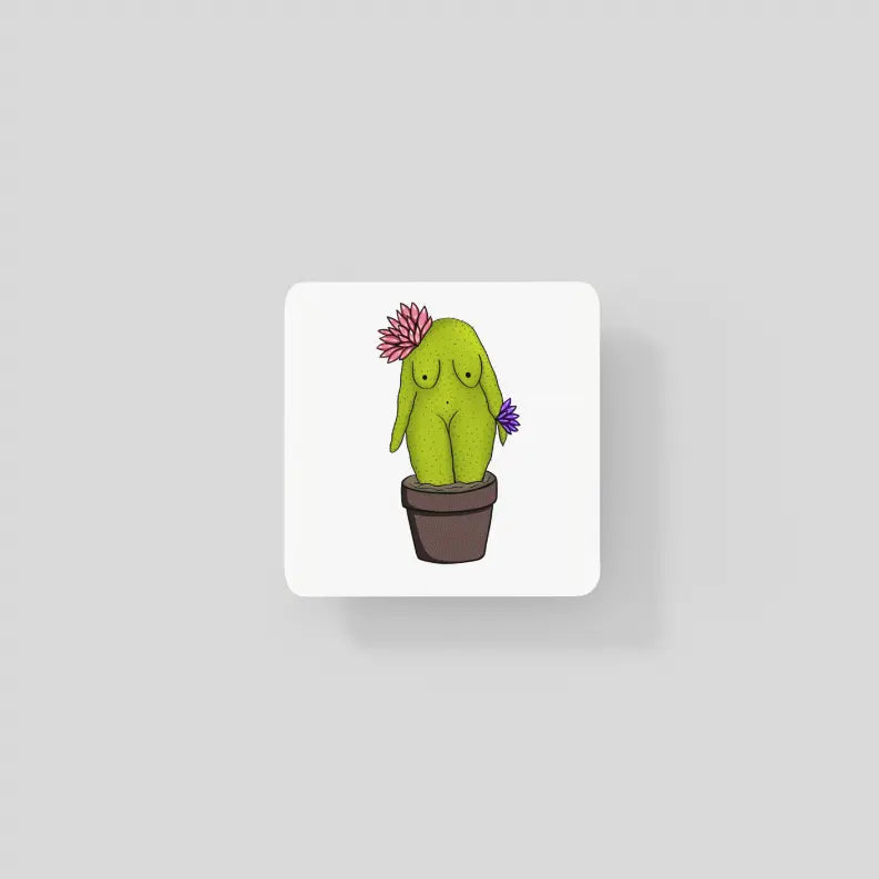 Cactus Lady Coaster Black Cat Bazaar