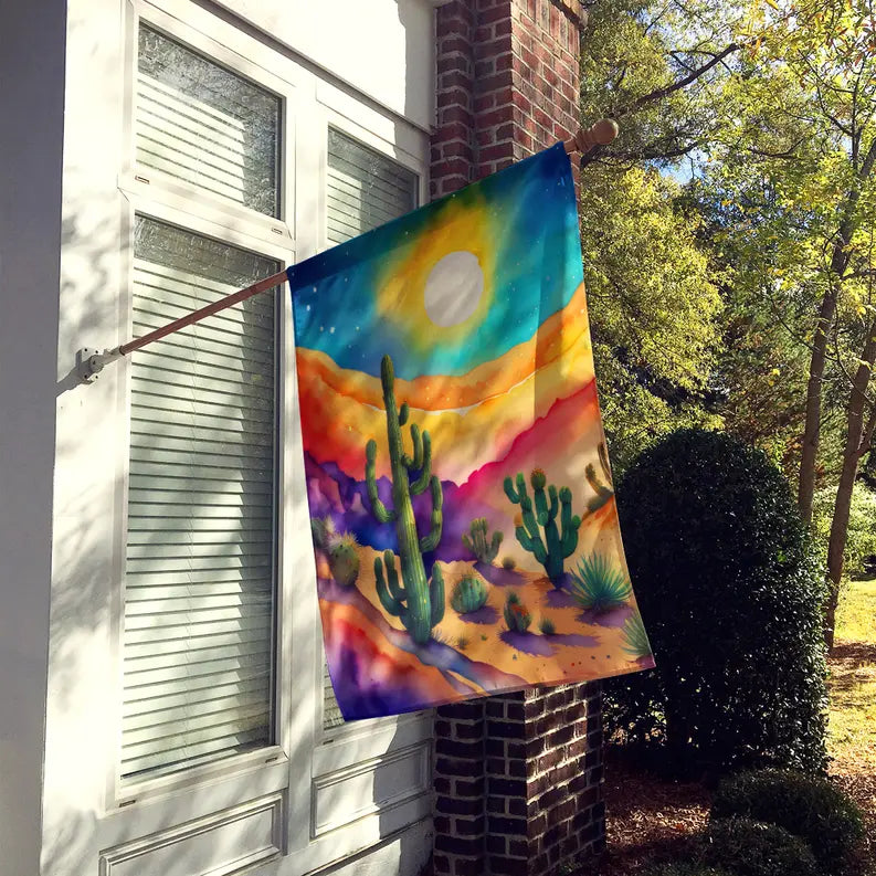 Cactus in Color House Flag Caroline's Treasures