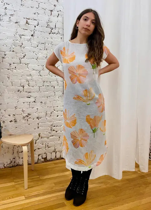 Caftan in Cotton Crepe India & Purry