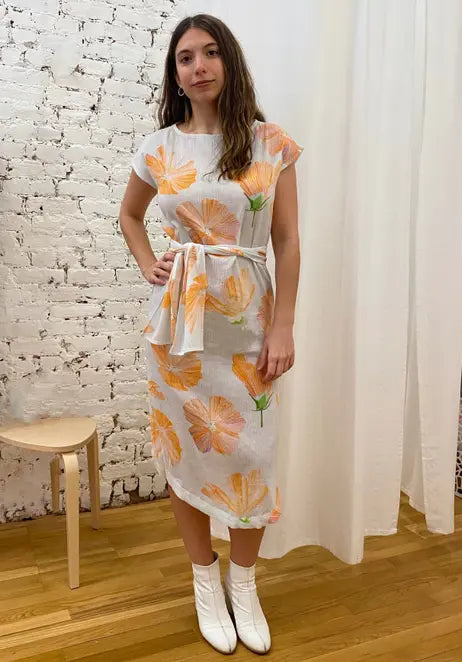 Caftan in Cotton Crepe India & Purry