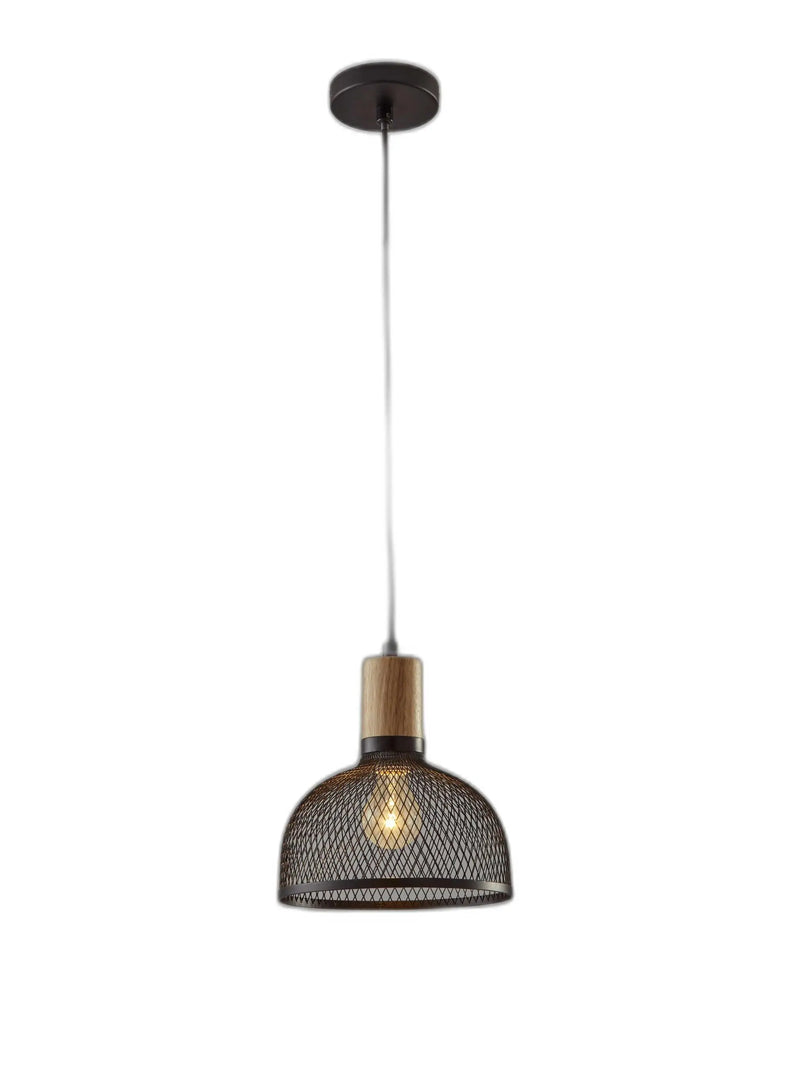 Caged Black Metal Small Ceiling Pendant Homeroots Lighting