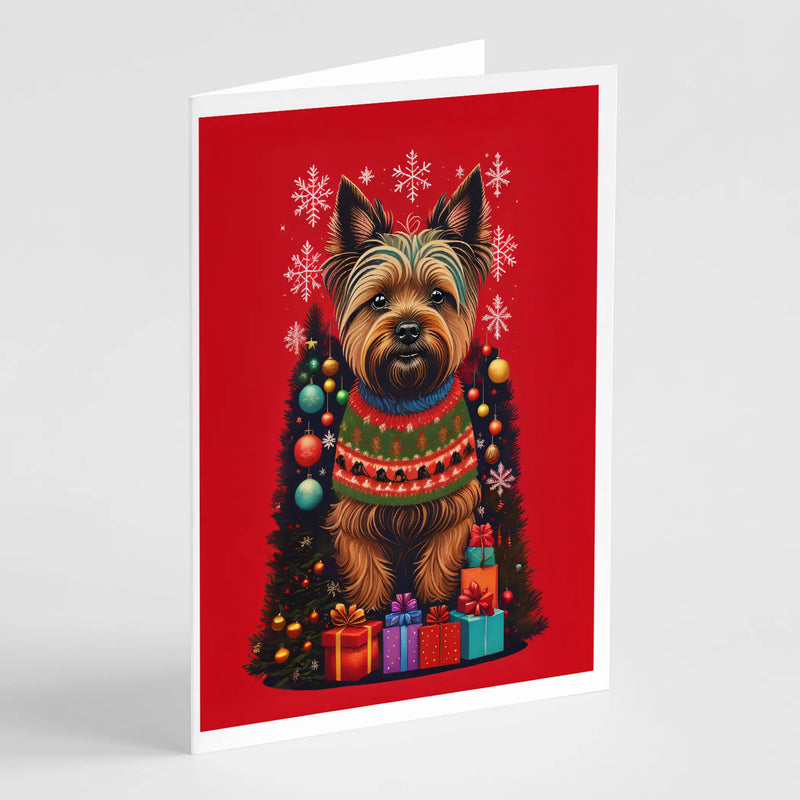 Cairn Terrier Holiday Christmas Greeting Cards Pack of 8 Caroline's Treasures