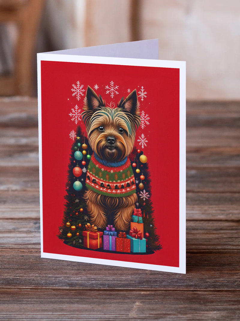Cairn Terrier Holiday Christmas Greeting Cards Pack of 8 Caroline's Treasures