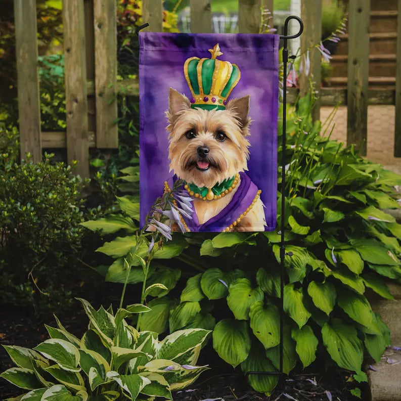Cairn Terrier King of Mardi Gras Garden Flag Caroline's Treasures