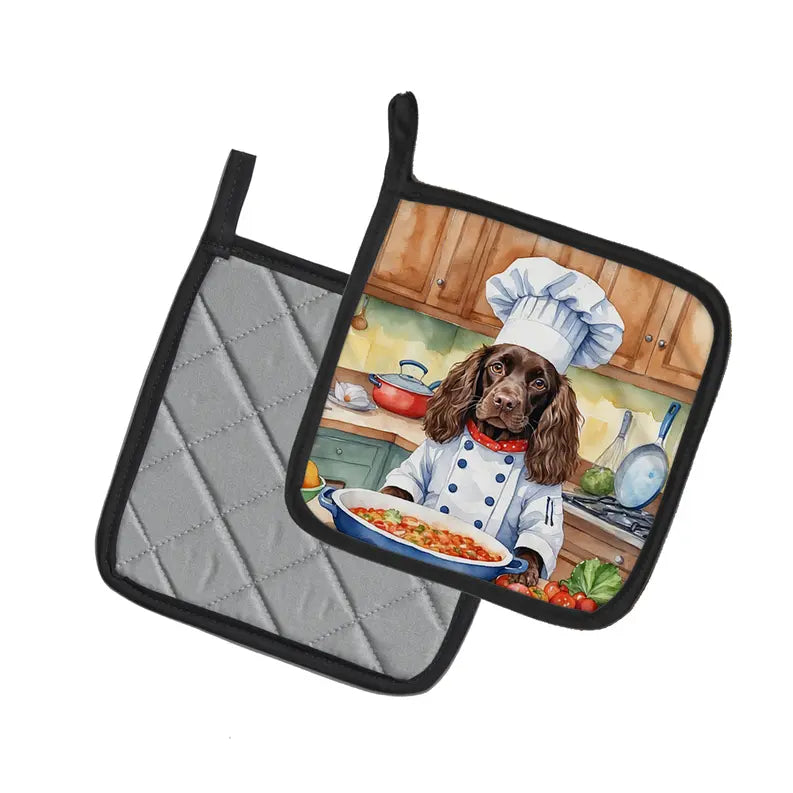 Cairn Terrier The Chef Pair of Pot Holders Caroline's Treasures
