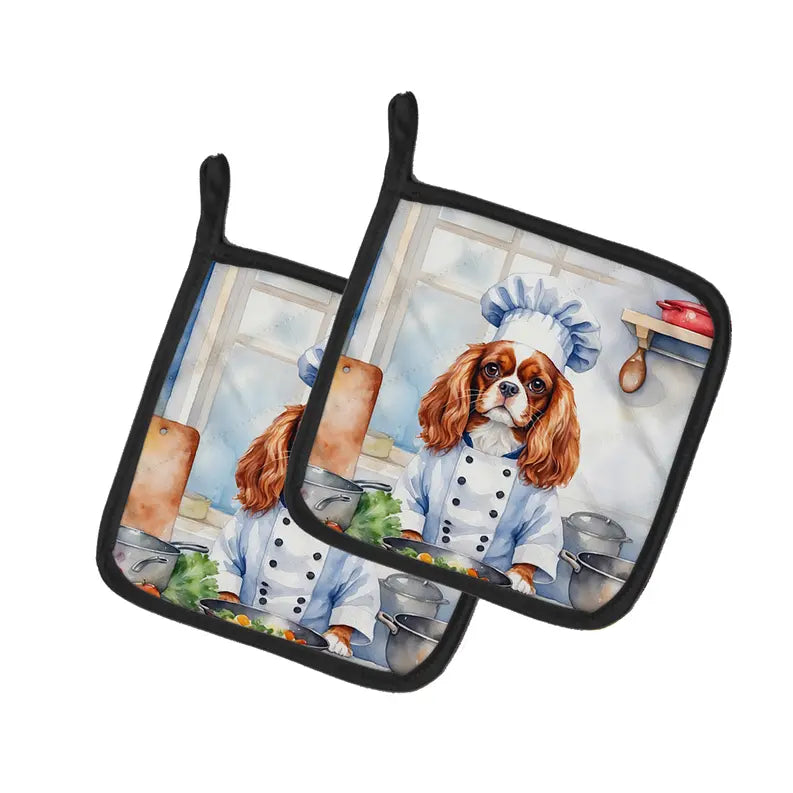 Cairn Terrier The Chef Pair of Pot Holders Caroline's Treasures