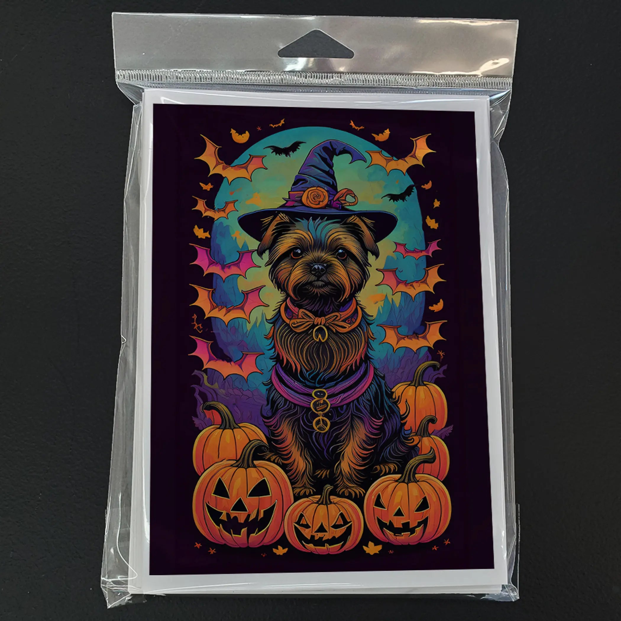 Cairn Terrier Witchy Halloween Greeting Cards Pack of 8 Caroline's Treasures