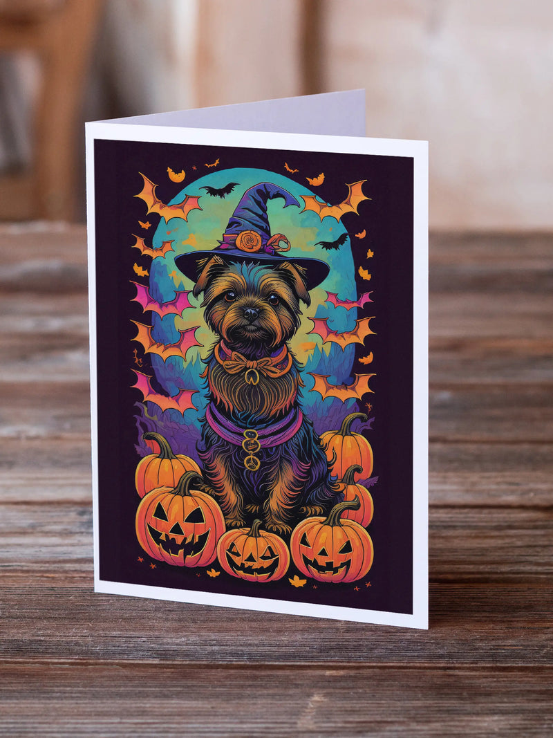 Cairn Terrier Witchy Halloween Greeting Cards Pack of 8 Caroline's Treasures