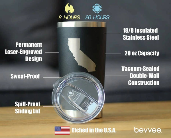 California Insulated Travel Tumbler - Californians Gifts Bevvee