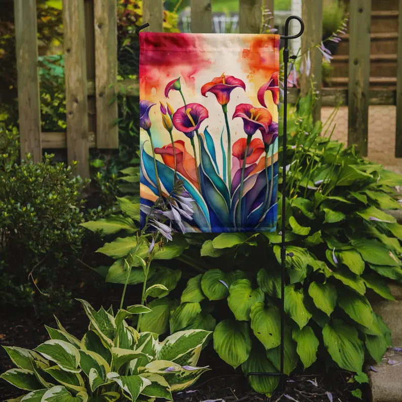 Calla Lilies in Color Garden Flag Caroline's Treasures