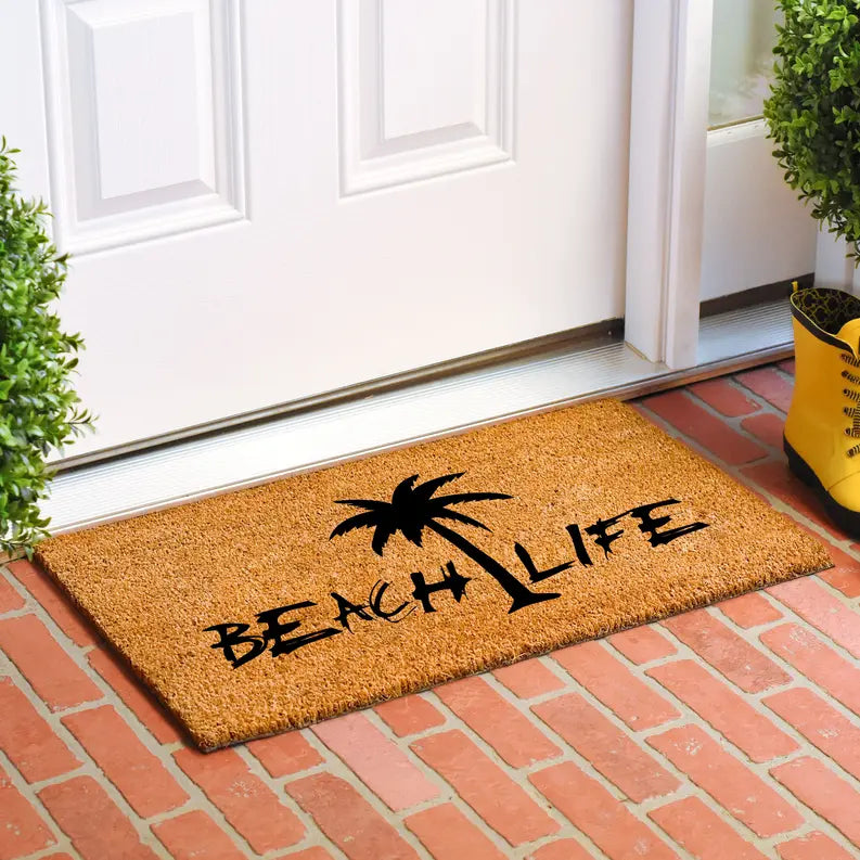 Calloway Mills Beach Life Palm Tree Doormat Calloway Mills