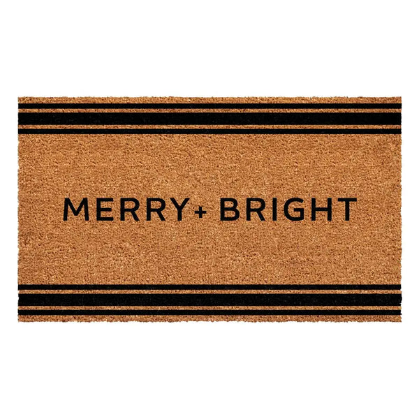 Calloway Mills Christmas French Stripe Merry + Bright Doormat Calloway Mills