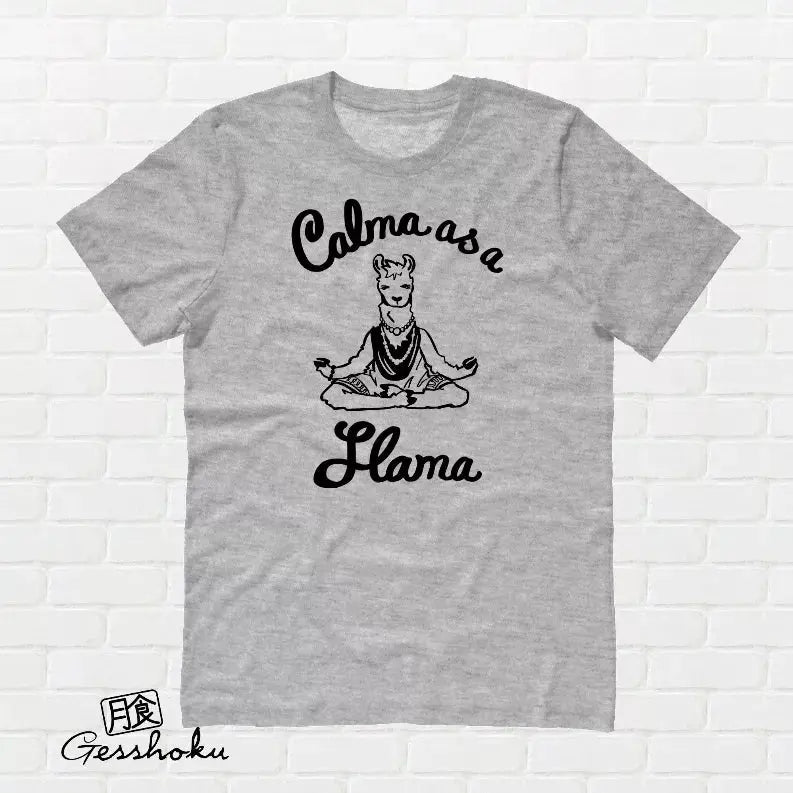 Calma as a Llama Yoga Unisex T-shirt Gesshoku Designs