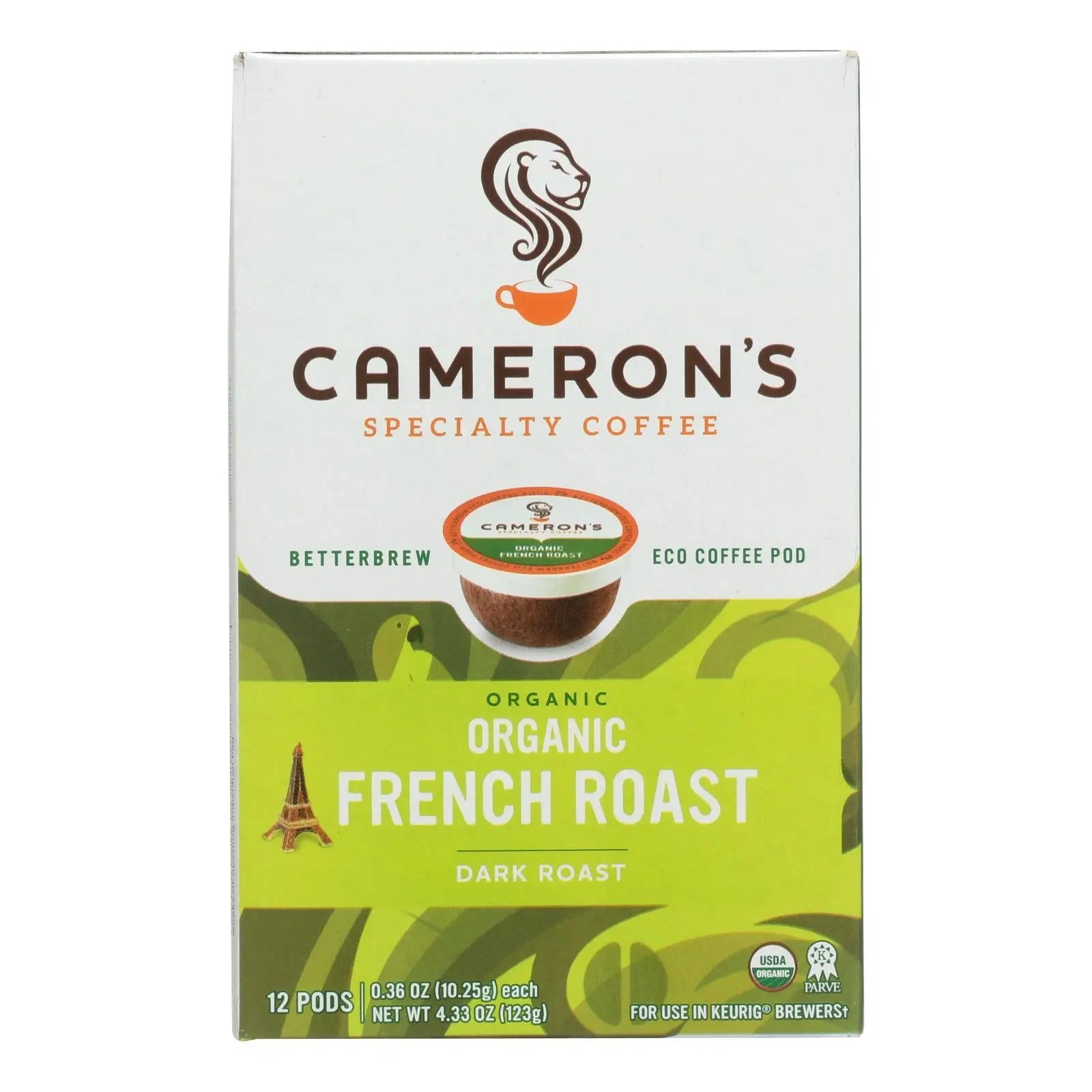 Cameron’s Specialty Coffee, Organic French Roast  - Case Of 6 - 12 Ct Cameron's Coffee