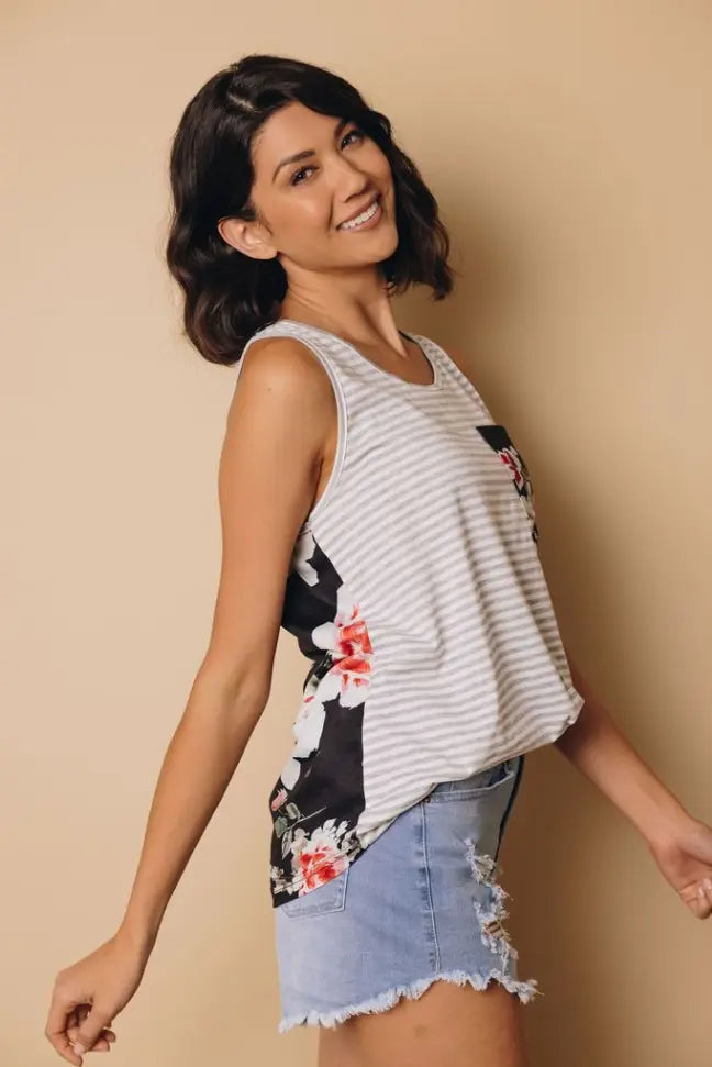 Candie Patterned Tank Stay Warm in Style
