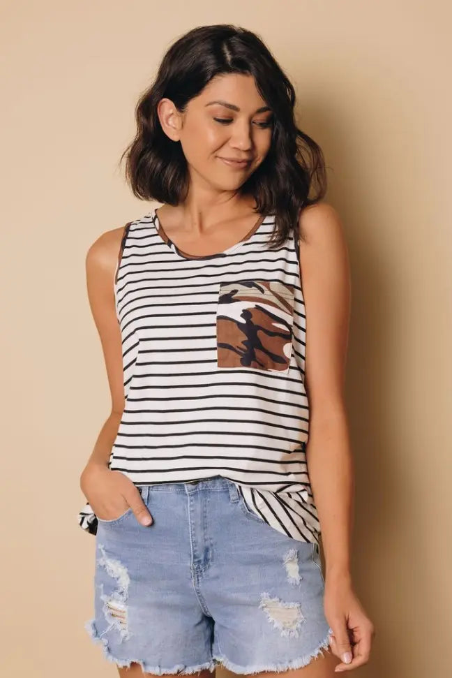 Candie Patterned Tank Stay Warm in Style
