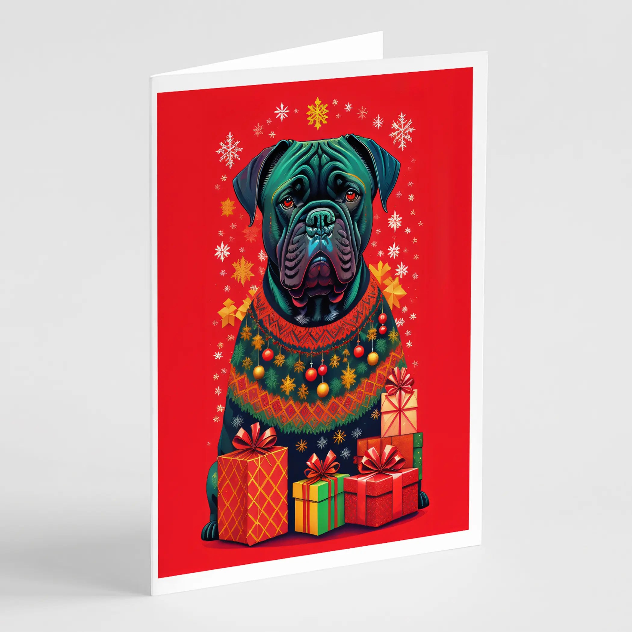 Cane Corso Holiday Christmas Greeting Cards Pack of 8 Caroline's Treasures