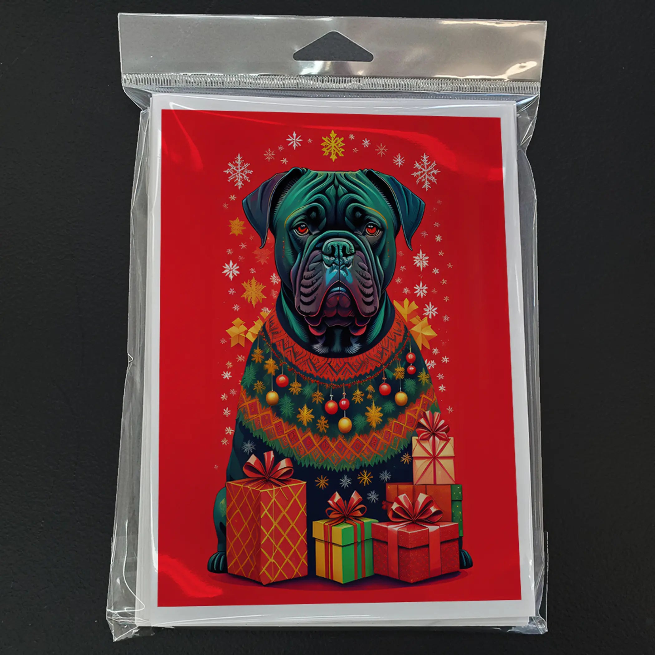Cane Corso Holiday Christmas Greeting Cards Pack of 8 Caroline's Treasures