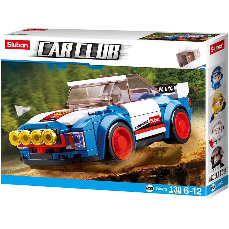 Car Club Building Brick Kit, Rally Car (138 Pcs) Texas Toy Distribution