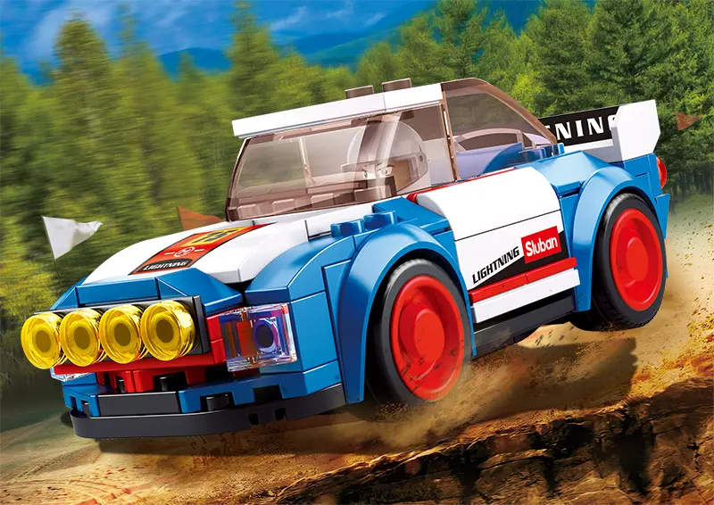 Car Club Building Brick Kit, Rally Car (138 Pcs) Texas Toy Distribution