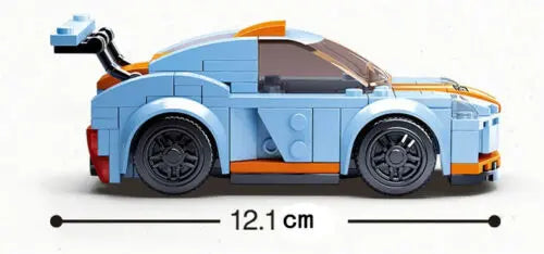 Car Club Leopard Race Car Building Brick Kit (148 pcs) Texas Toy Distribution