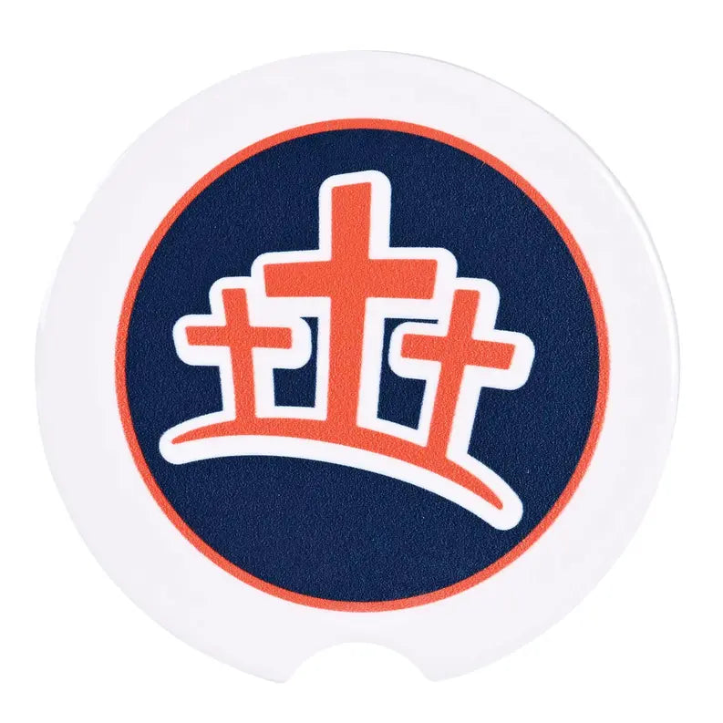 Car Coasters Orange Crosses 2 Pk Dicksons Inc