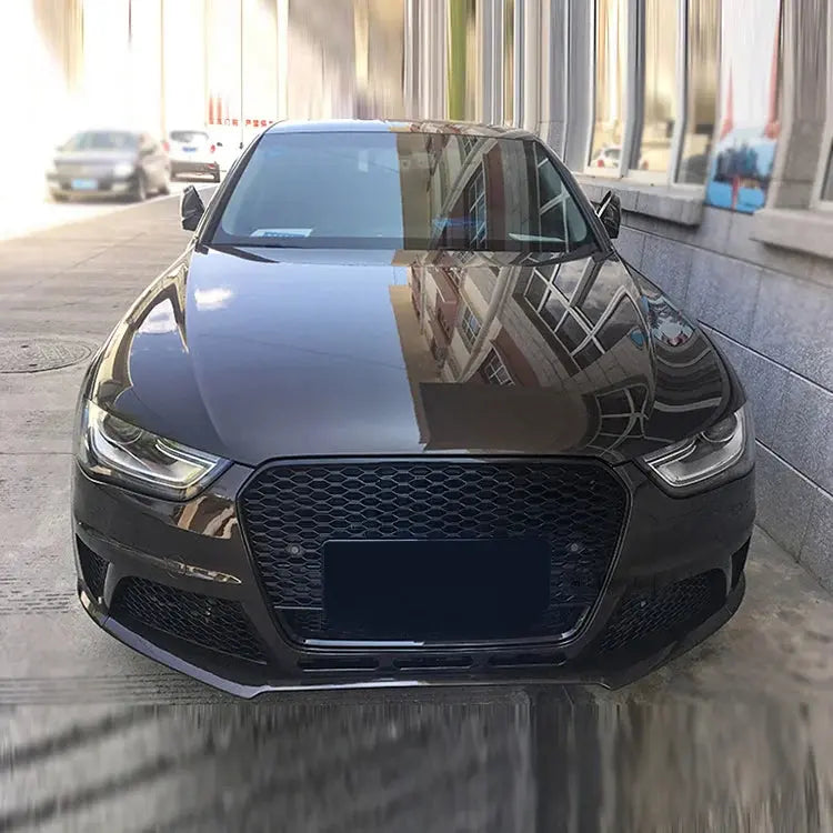 Car Front Bumper for Audi A4 S4 B8.5 2013 2014 2015 2016 Upgrade RS4 Style Conversion Kit with Front Grille Direct Replacement GreatEagleInc