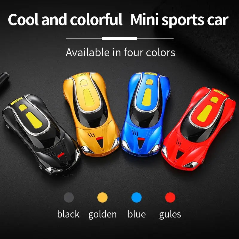 Car Model Mobile Phone 1.8 inch Push Button Mini Car Shape Key Student Dual Sim Telephone MP3 Real Vibration No Camera Cellphone GreatEagleInc