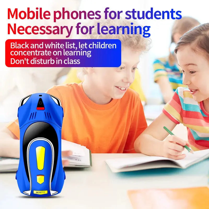 Car Model Mobile Phone 1.8 inch Push Button Mini Car Shape Key Student Dual Sim Telephone MP3 Real Vibration No Camera Cellphone GreatEagleInc