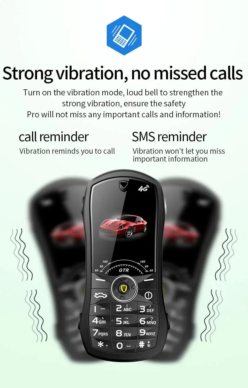 Car Model Mobile Phone 1.8 inch Push Button Mini Car Shape Key Student Dual Sim Telephone MP3 Real Vibration No Camera Cellphone GreatEagleInc