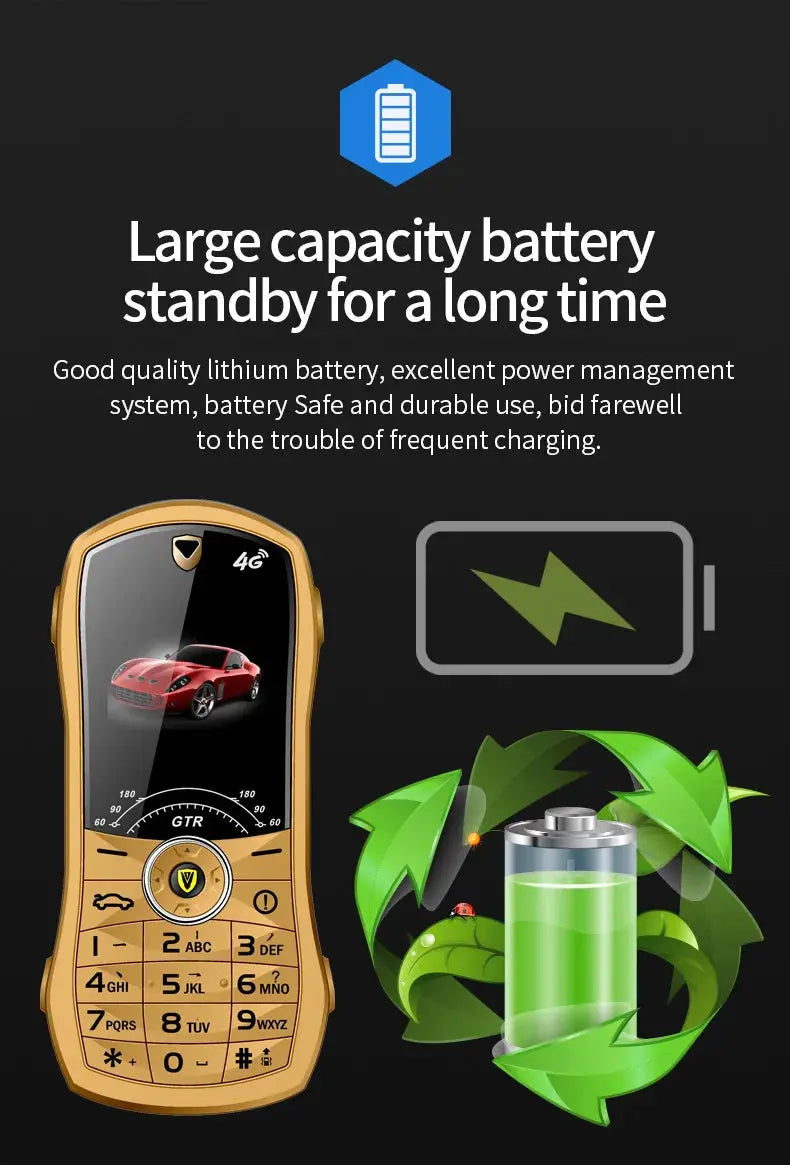 Car Model Mobile Phone 1.8 inch Push Button Mini Car Shape Key Student Dual Sim Telephone MP3 Real Vibration No Camera Cellphone GreatEagleInc
