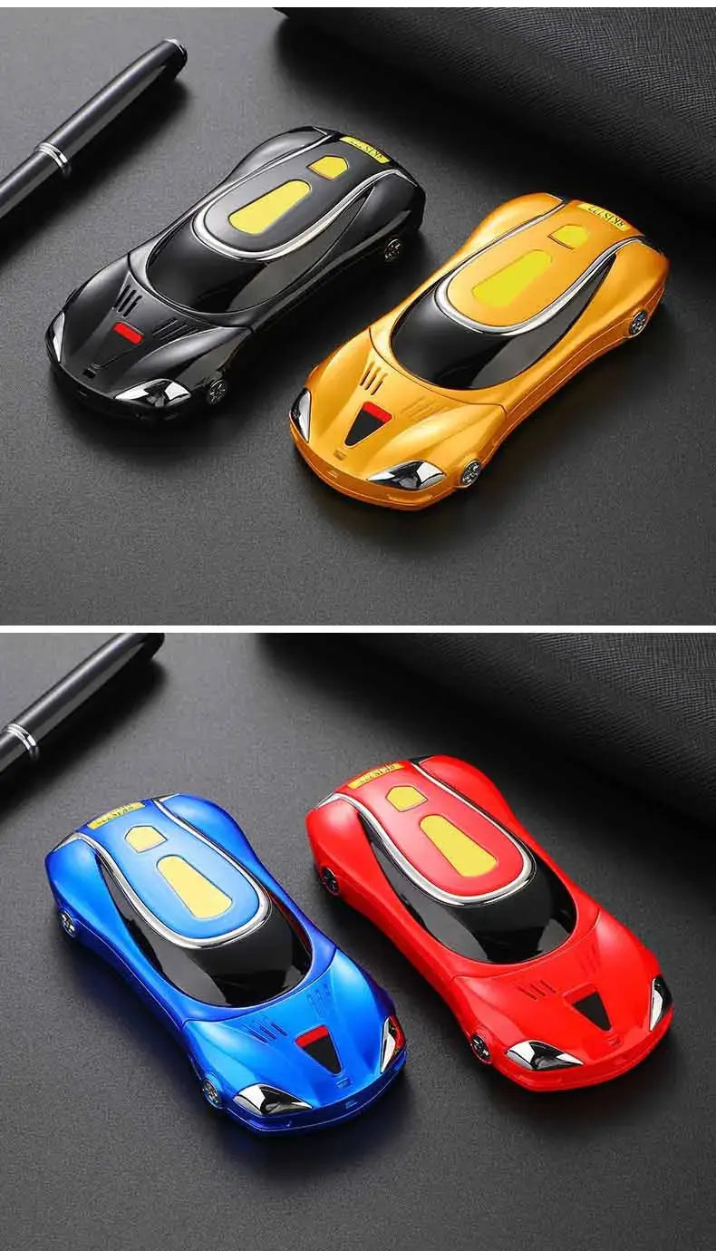 Car Model Mobile Phone 1.8 inch Push Button Mini Car Shape Key Student Dual Sim Telephone MP3 Real Vibration No Camera Cellphone GreatEagleInc