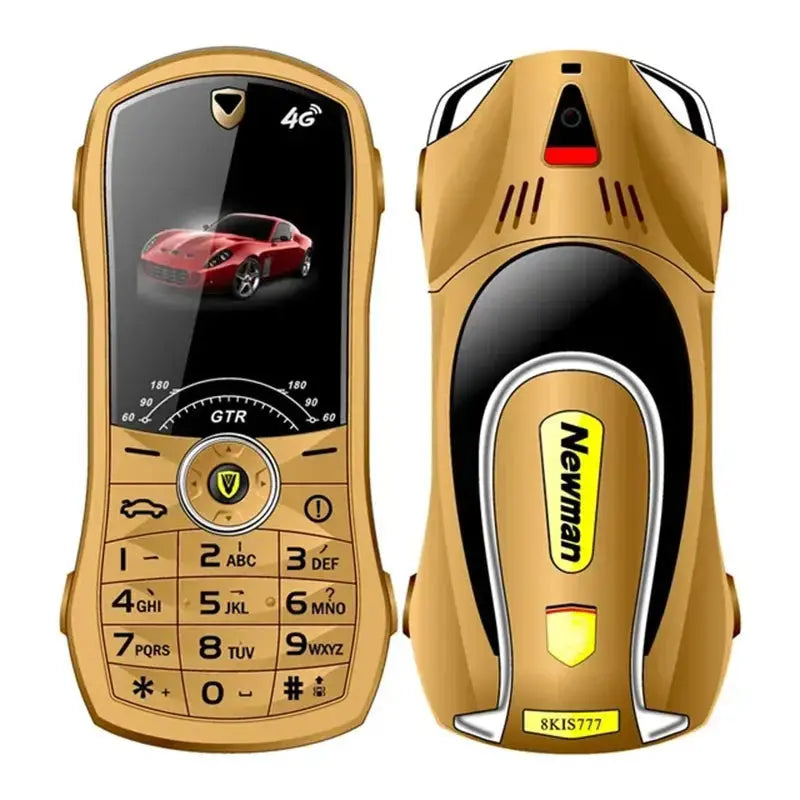 Car Model Mobile Phone 1.8 inch Push Button Mini Car Shape Key Student Dual Sim Telephone MP3 Real Vibration No Camera Cellphone GreatEagleInc