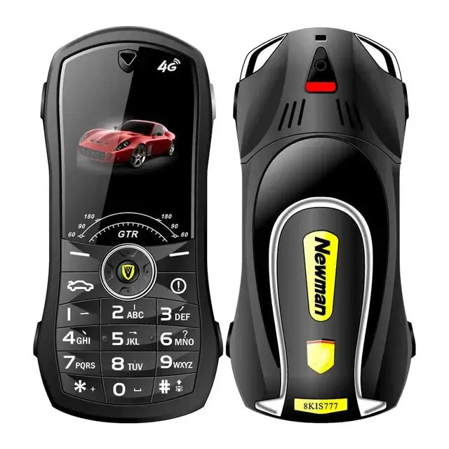 Car Model Mobile Phone 1.8 inch Push Button Mini Car Shape Key Student Dual Sim Telephone MP3 Real Vibration No Camera Cellphone GreatEagleInc
