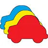 Car Tri-Color Creative Cut-Outs Creative Shapes