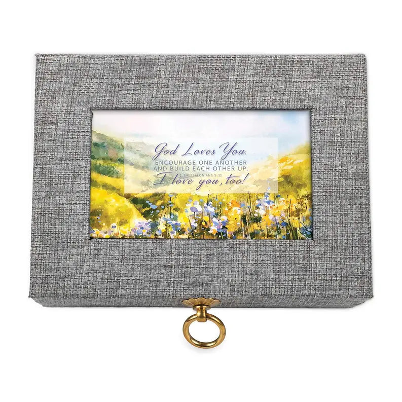 Card Set Linen Gray Landscape Assorted Dicksons Inc